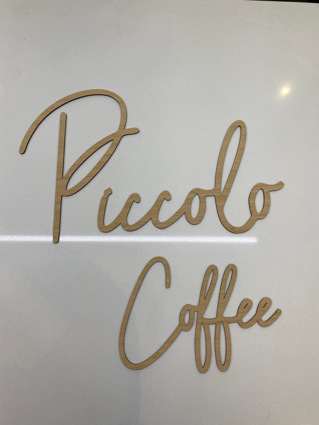 Customer photo review of Bamboo name plaque