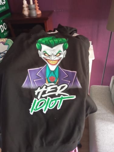 Customer photo review of Her Idiot - Premium Hoodie Unisex