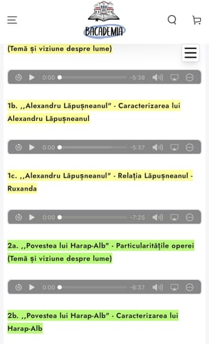 Recenzie cu fotografie de la un client despre Audiobook – Eseuri Audio BAC Română (temă și viziune, caracterizare, relație) + Quiz-uri