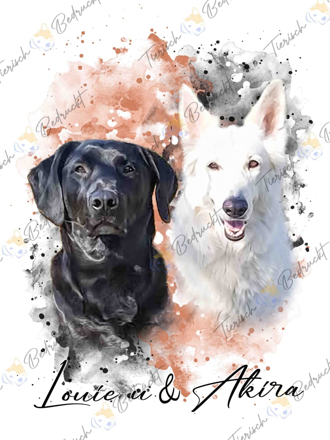 Customer photo review of Tierisches Wasserfarben Portrait