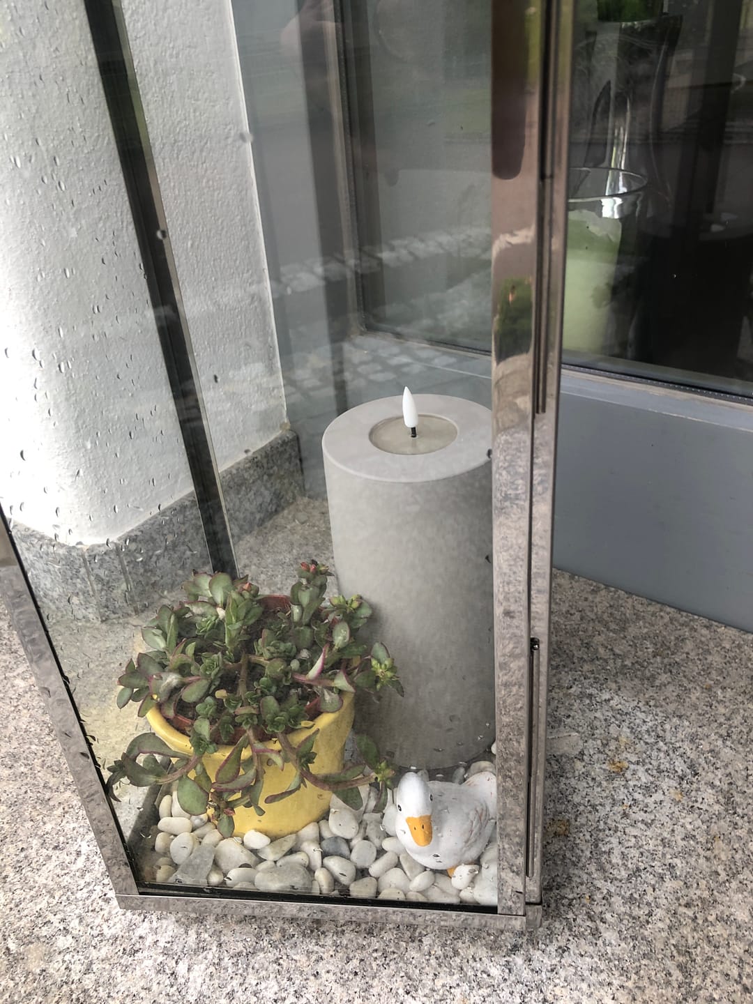 Customer photo review of Udendørs LED Bloklys Ø 10 x 20 cm Sand