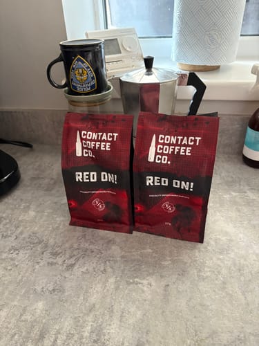 Customer photo review of Red On! High-Caffeine Coffee