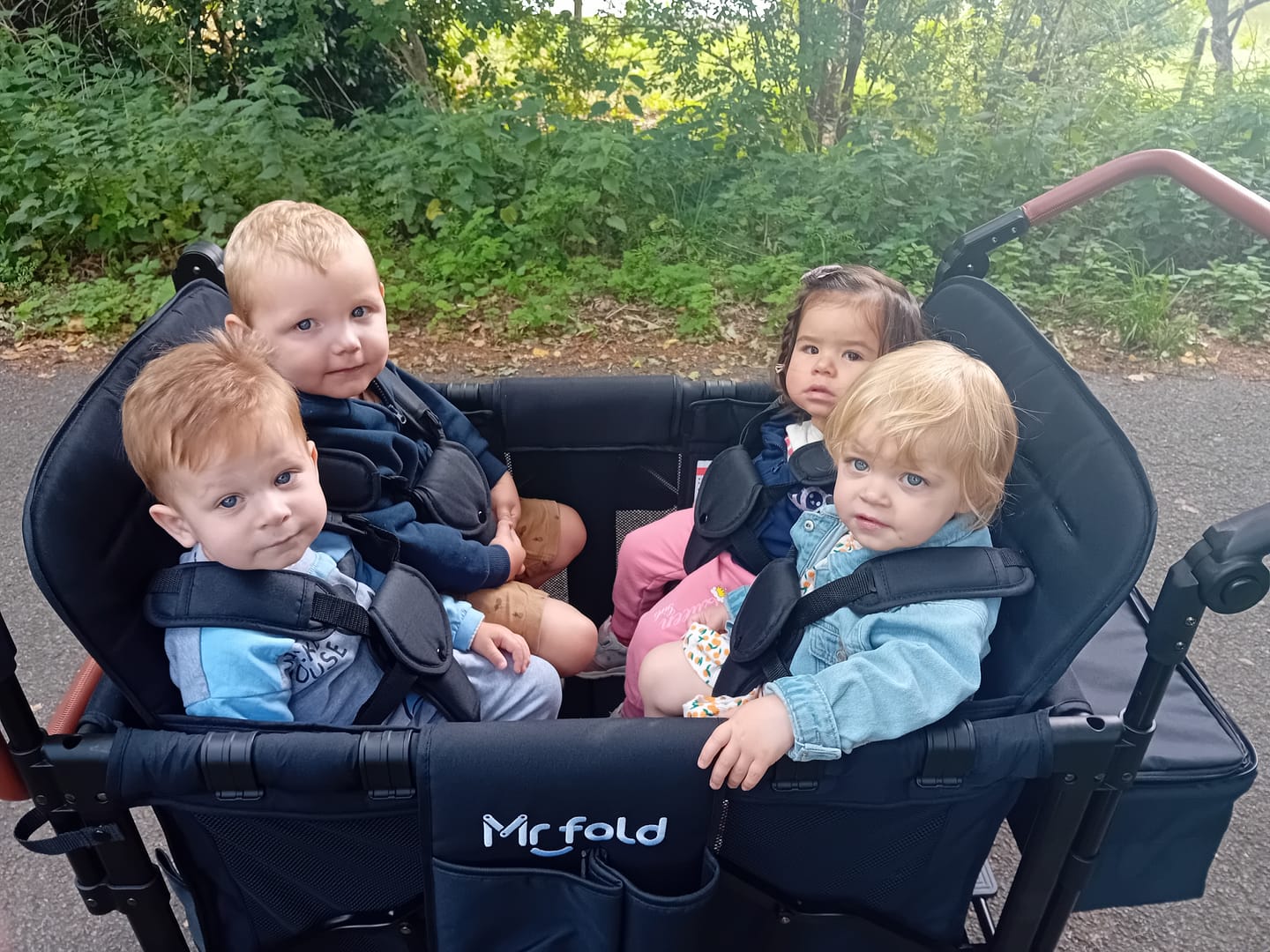 Customer photo review of P-Series Luxe 4-zits kinderkar