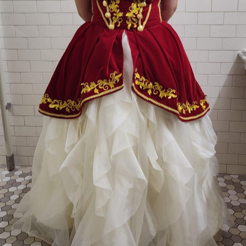 Customer photo review of Ivory Crystal Organza