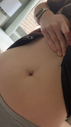 Customer photo review of Stargirl Belly Ring