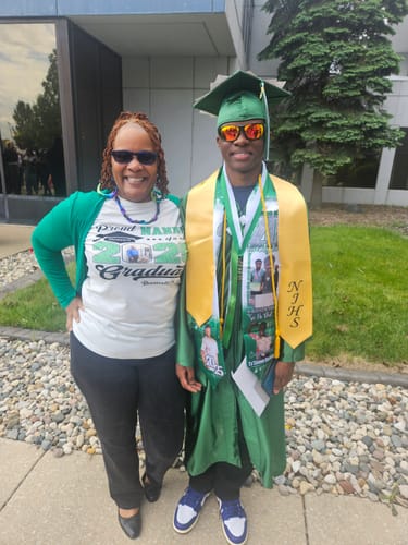 Customer photo review of Personalized Graduation 2025 T-Shirt, Proud Family Graduate Photo Class Of 2025