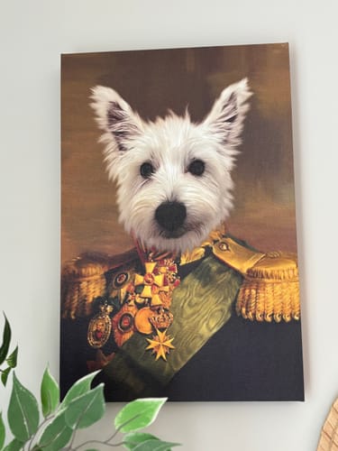 Customer photo review of The Colonel - Custom Pet Canvas