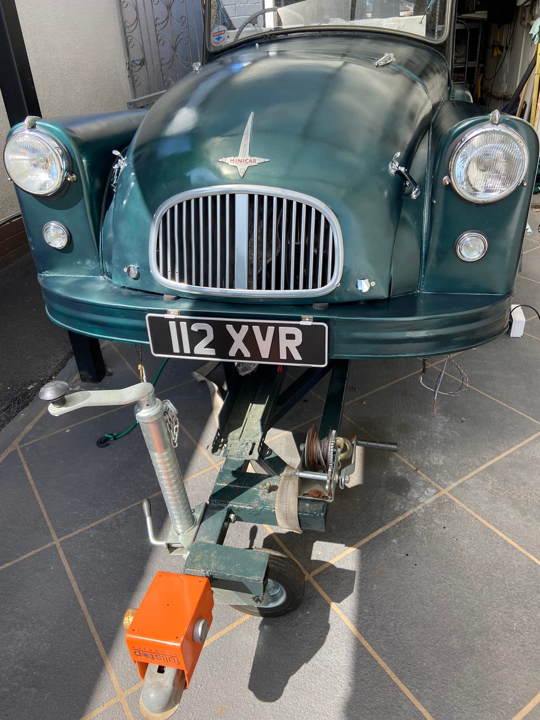 Customer photo review of Classic Oblong Metal Pressed Number Plate 420mm x 111mm