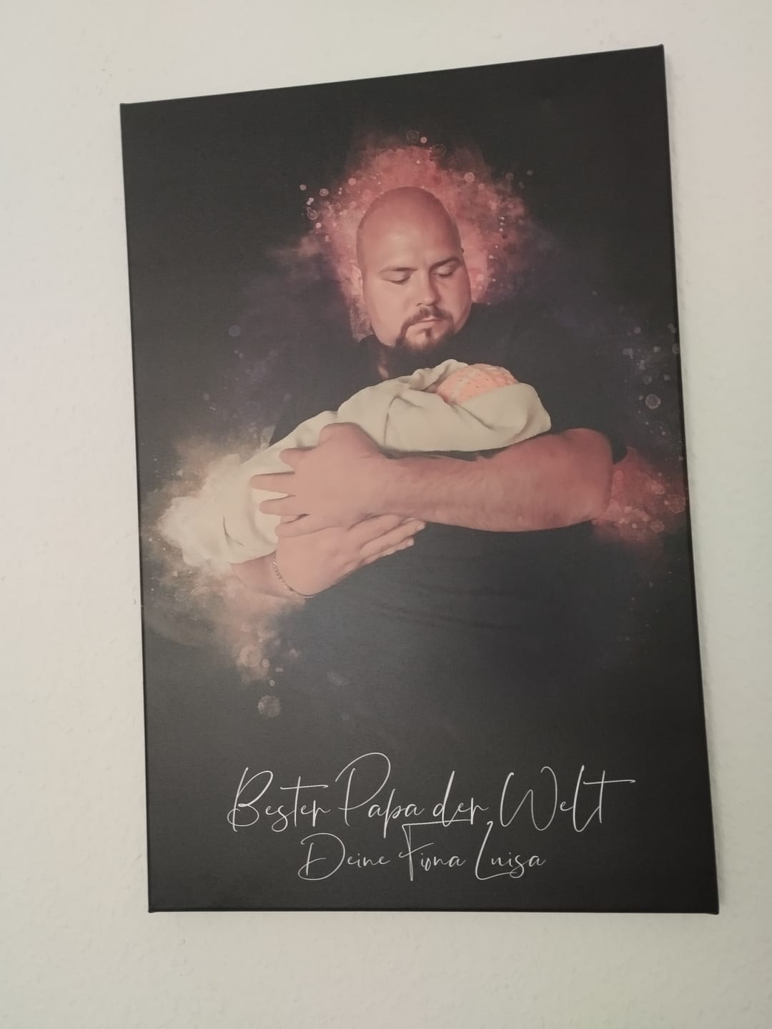 Customer photo review of Vatertagsgeschenk -  Euer Foto als Aquarell - Persönliches Geschenk für Papa & Opa