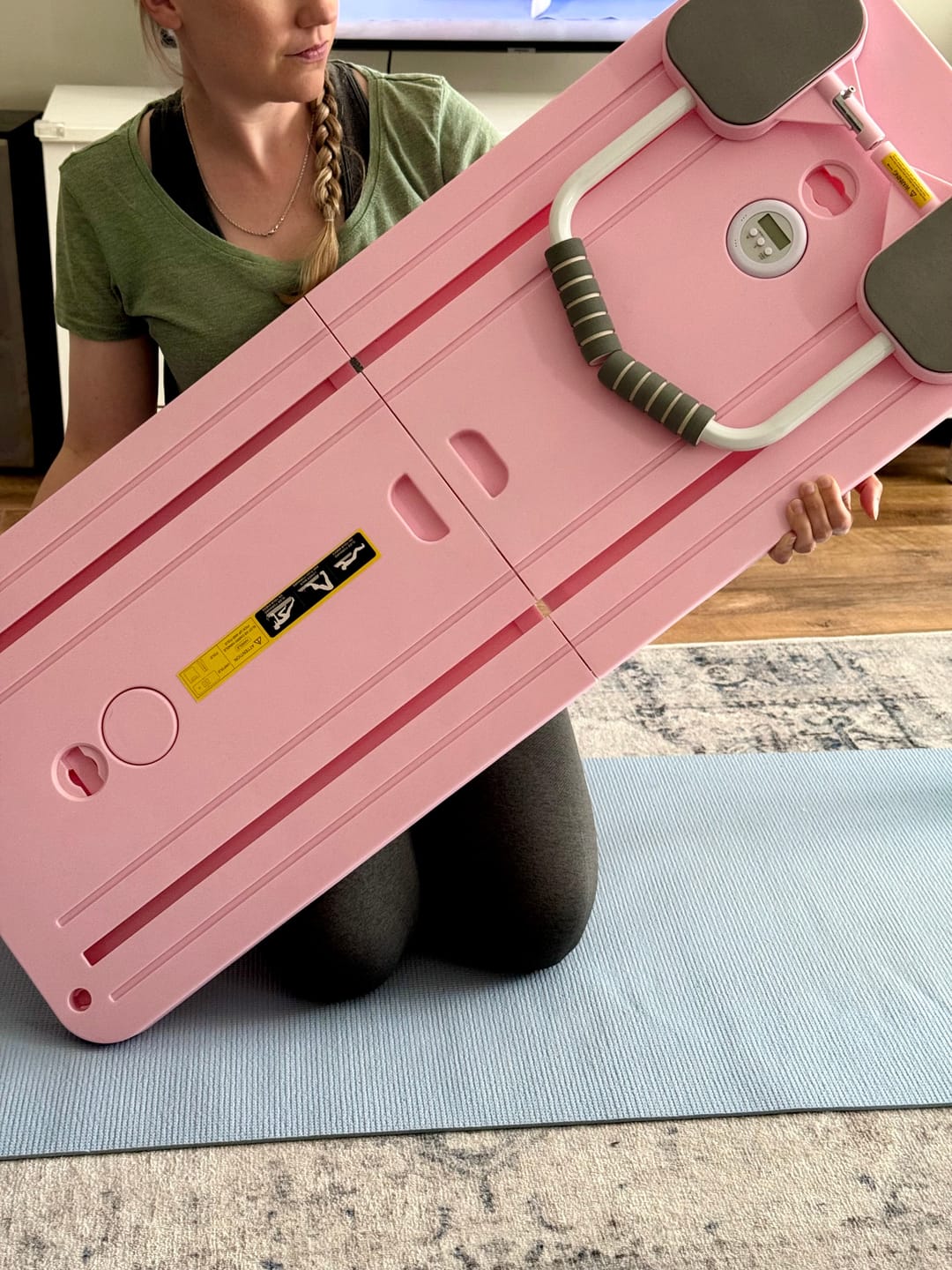 Customer photo review of Reformly Pilates Board + 60-Day Transformation Program