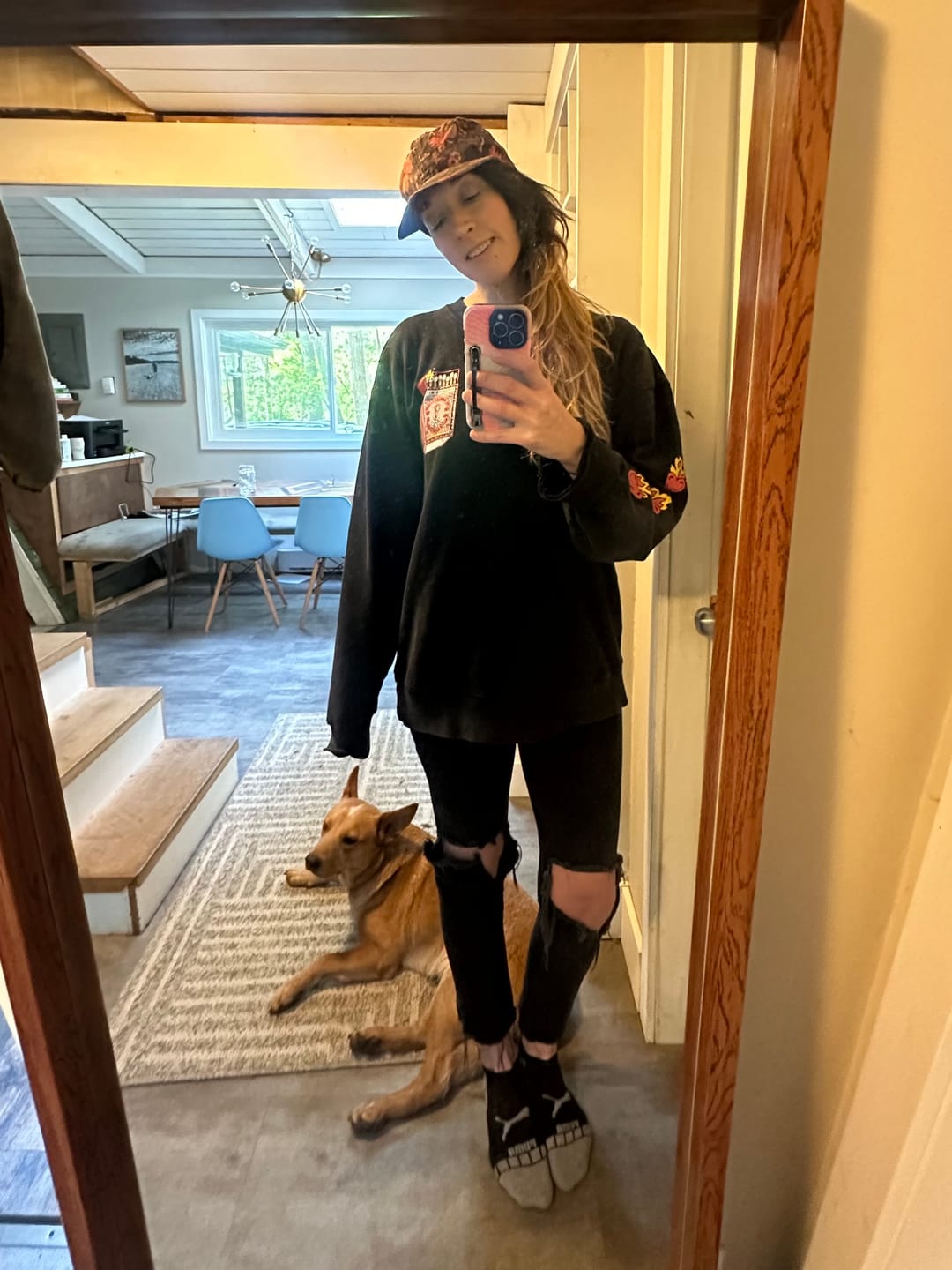 Customer photo review of Burn Baby Crewneck Sweater