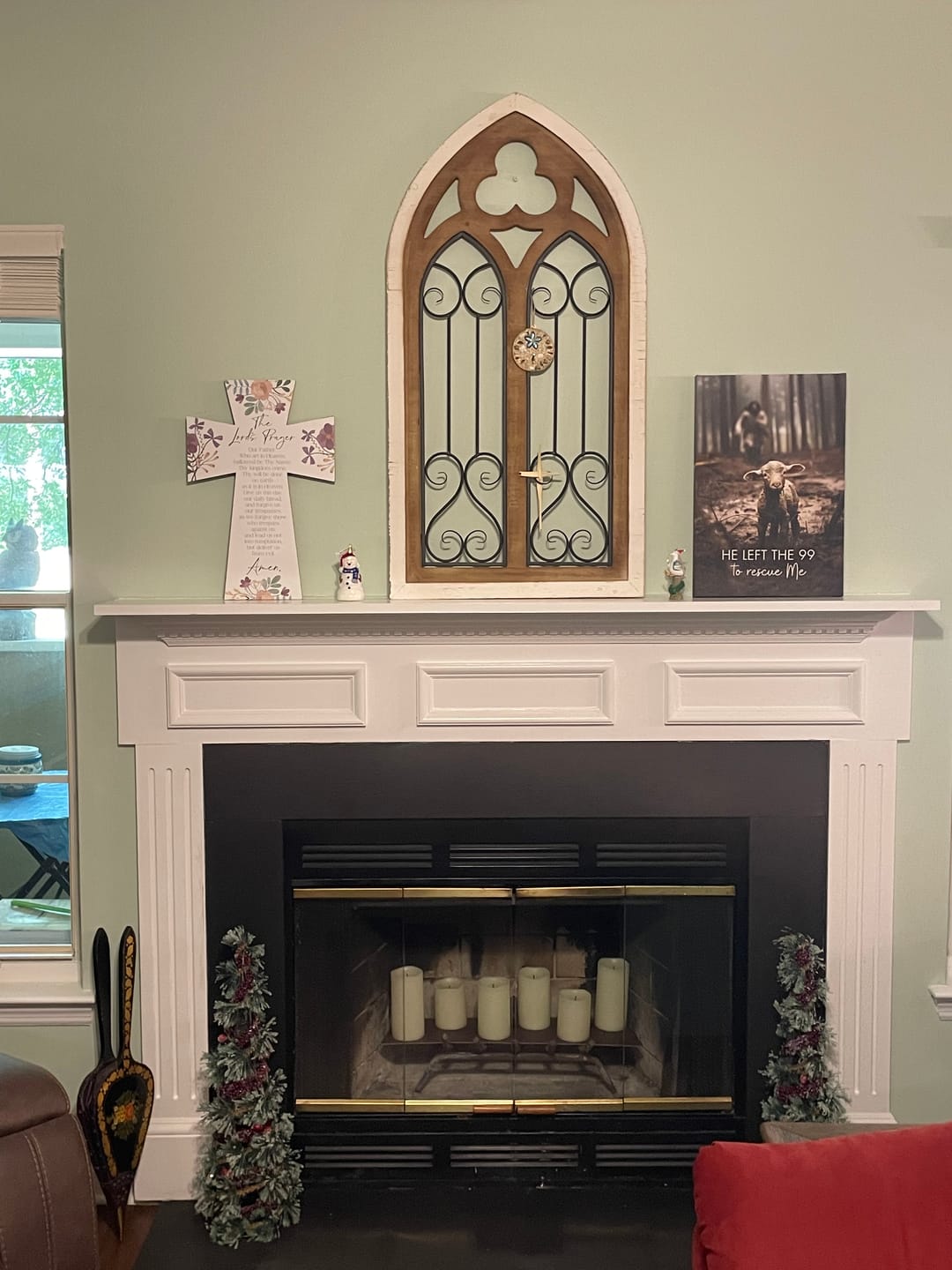 Customer photo review of He Left the 99 to Rescue Me, Jesus and Lost Sheep, Wall Art Canvas