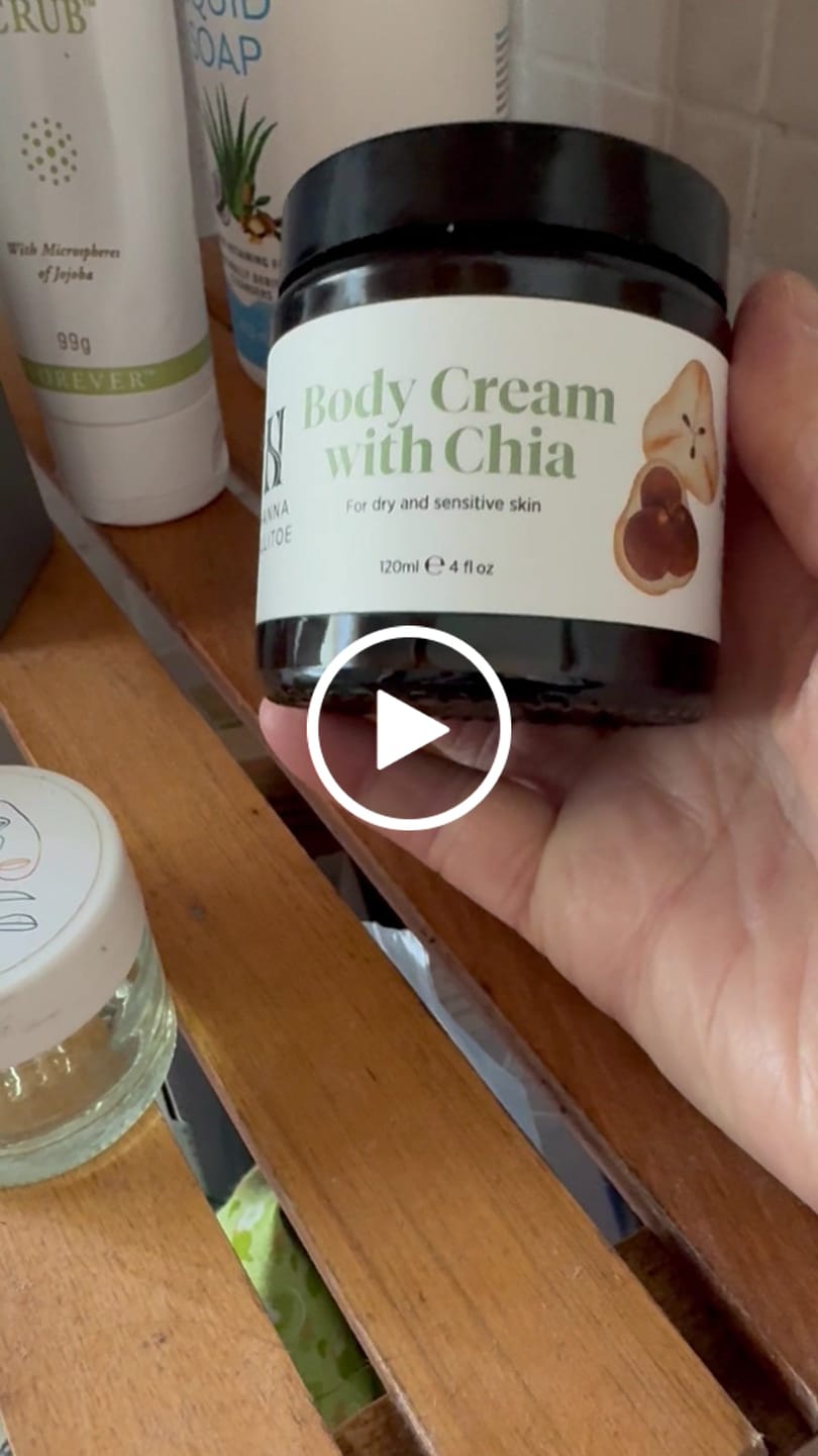 Customer video review of Body Cream with Chia Seed Oil