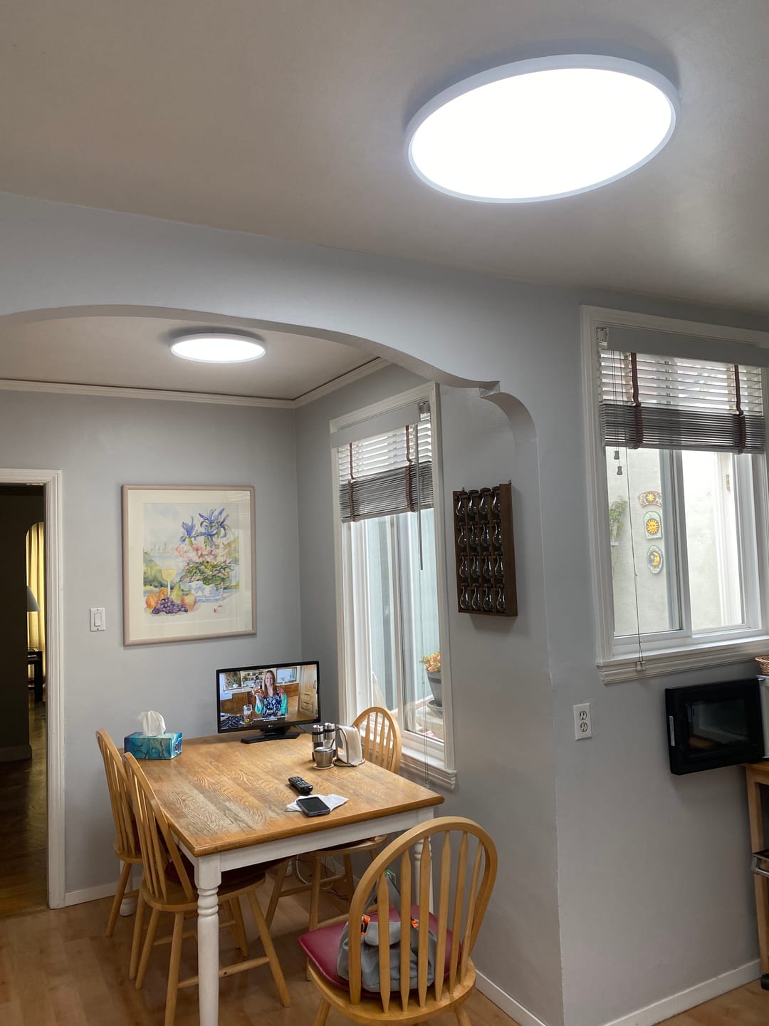 Customer photo review of WOMO Flat Round Flush Mount Ceiling Light-WM1024