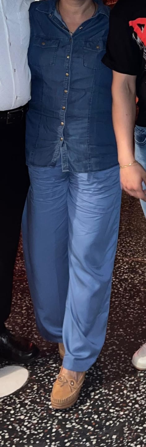 Customer photo review of Olive Green Wide Leg Pants