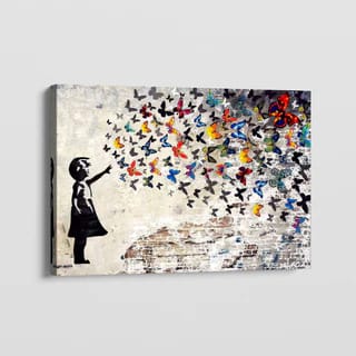 Customer photo review of BANKSY FLYING BUTTERFLIES CANVAS