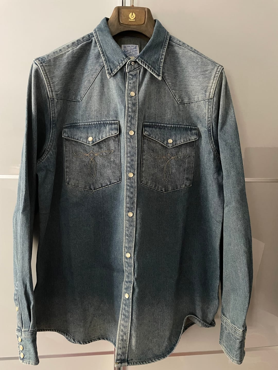Customer photo review of 1950s Slub Denim Western Shirt