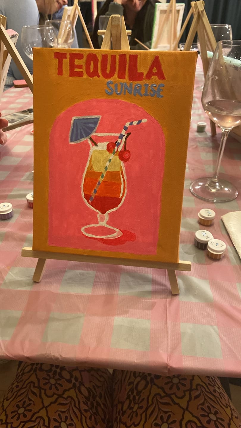 Customer photo review of 6 Mini Paintings - Sip & Paint Cocktail Set