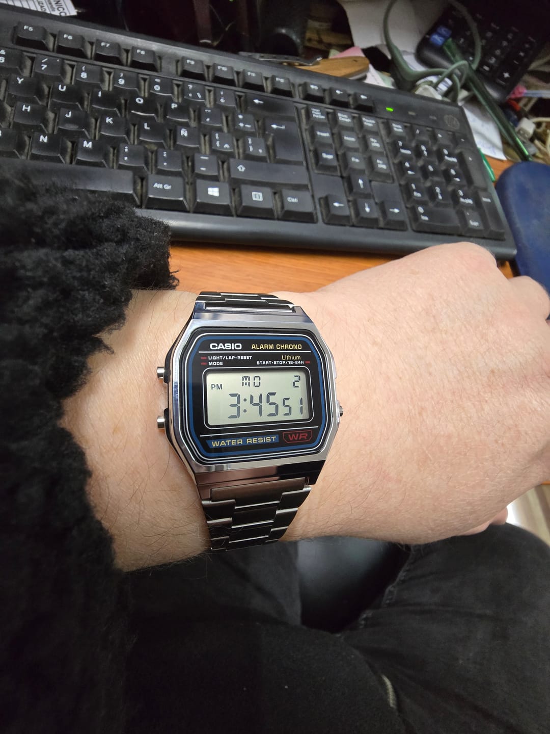 Customer photo review of Reloj Casio Vintage A158WA-1JH Azul/Plateado JDM