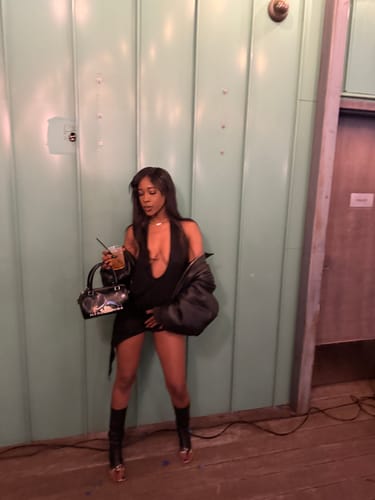 Customer photo review of Asymmetric Dress (Black)