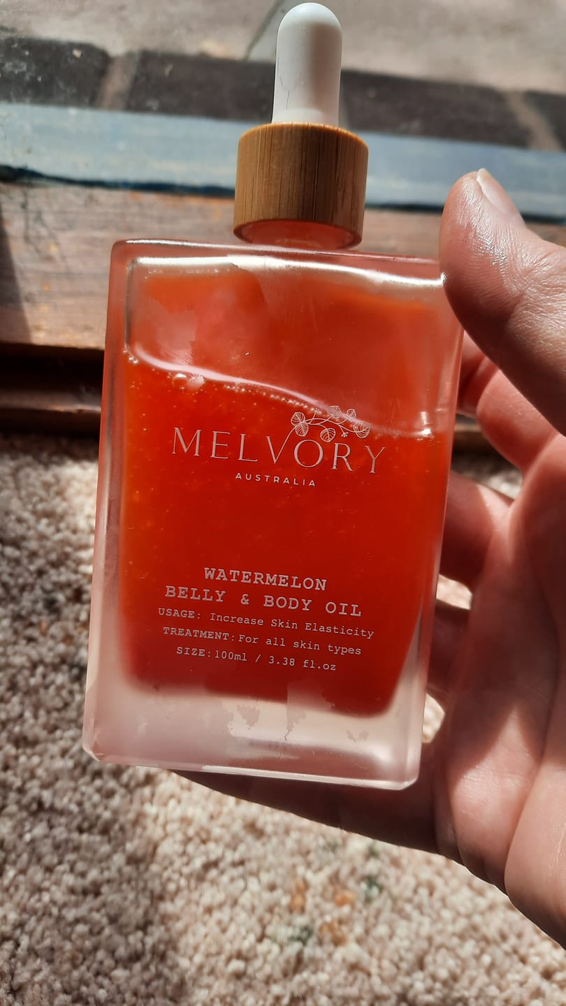Customer photo review of New Watermelon Belly & Body Oil