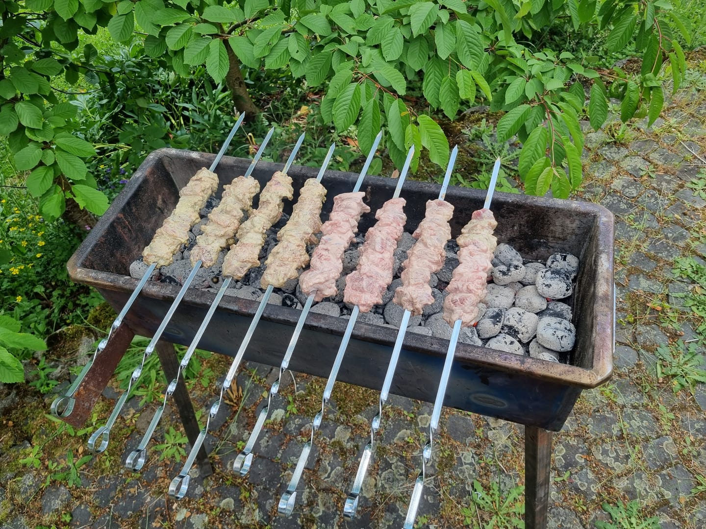 Customer photo review of Lamm-Schaschlik Knoblauch-Pfeffer – würzig mariniert aus der Keule | mySchaschlik