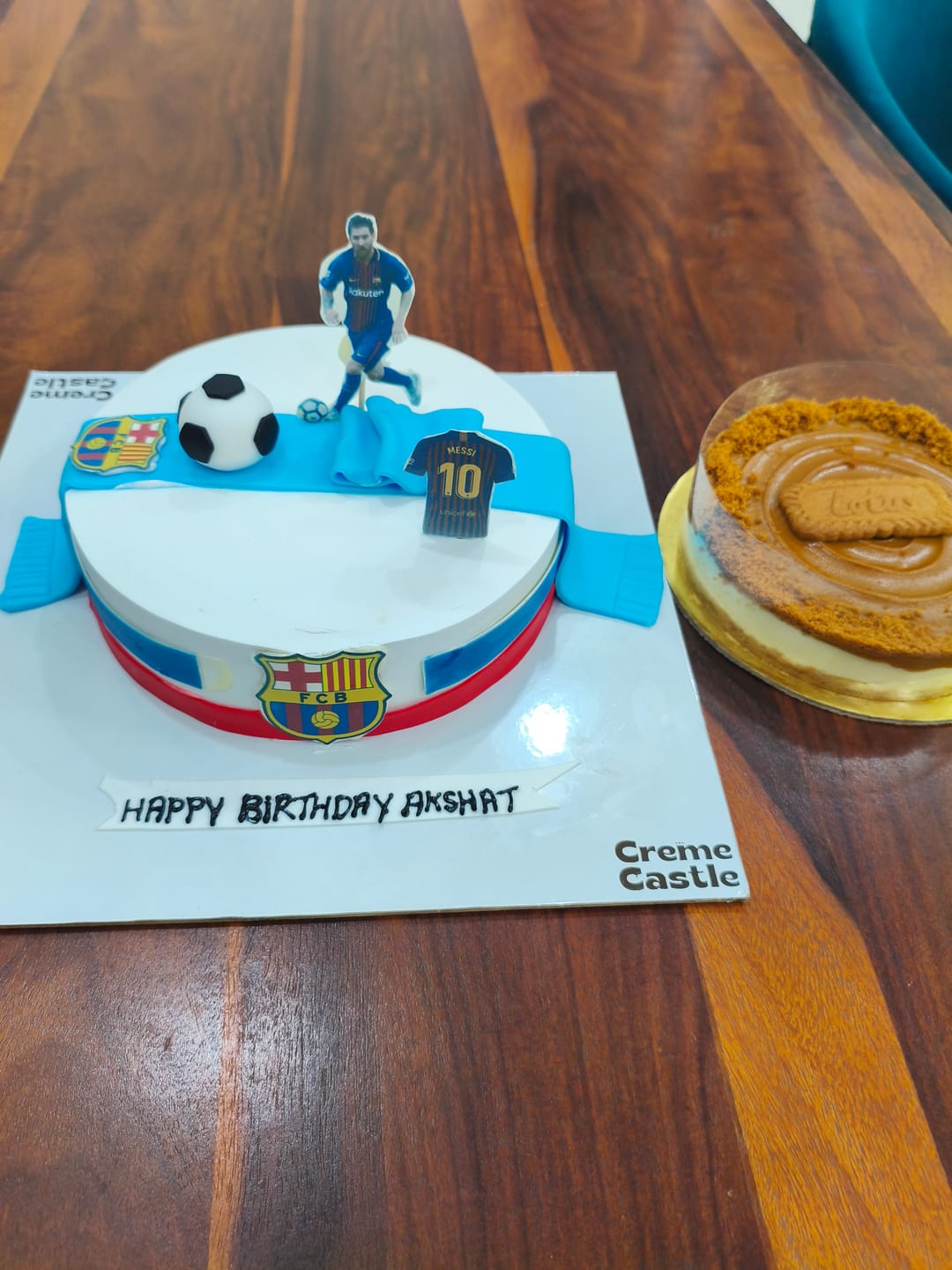 Customer photo review of Messi Jersey Cake
