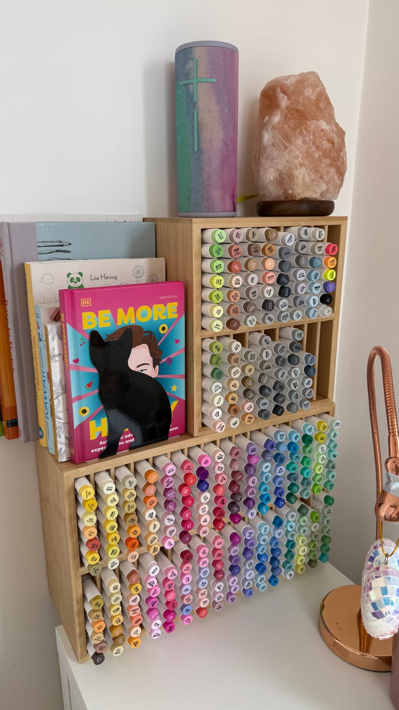 Customer photo review of Ohuhu Bamboo Marker Organizer (Europe Only)