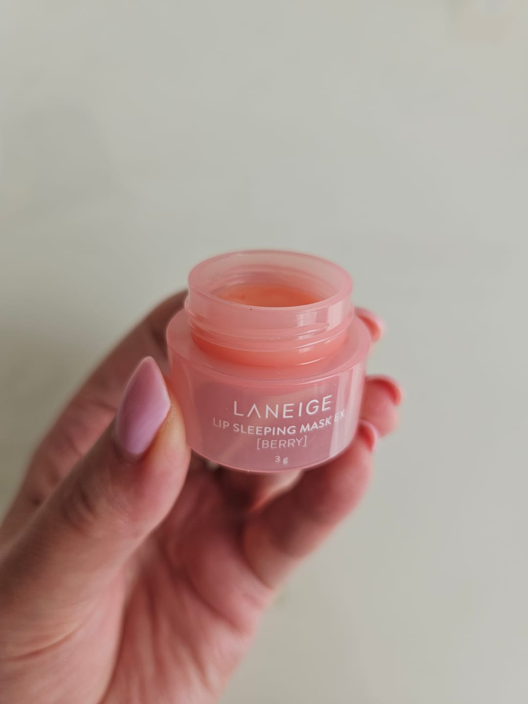Customer photo review of Nakts maska lūpām LANEIGE Lip Sleeping Mask EX Berry