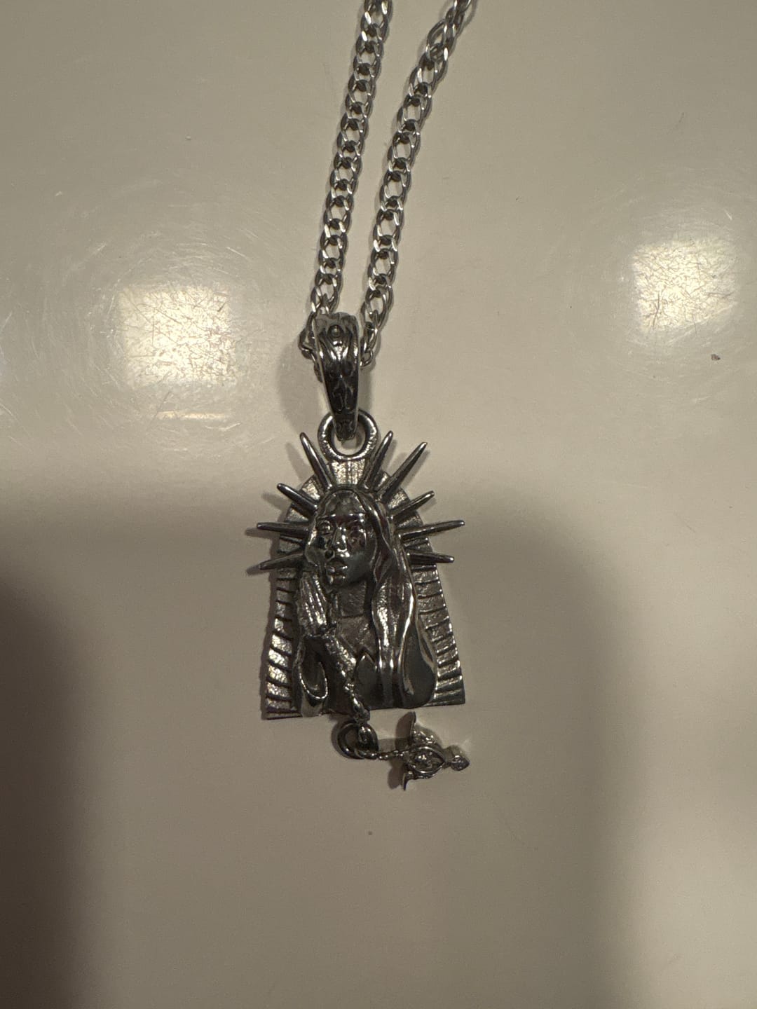 Customer photo review of VIRGIN MARY PENDANT