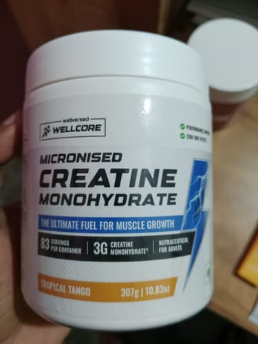 Customer photo review of Wellcore - Pure Micronised Creatine Monohydrate (307g, 83Servings) Tropical Tango