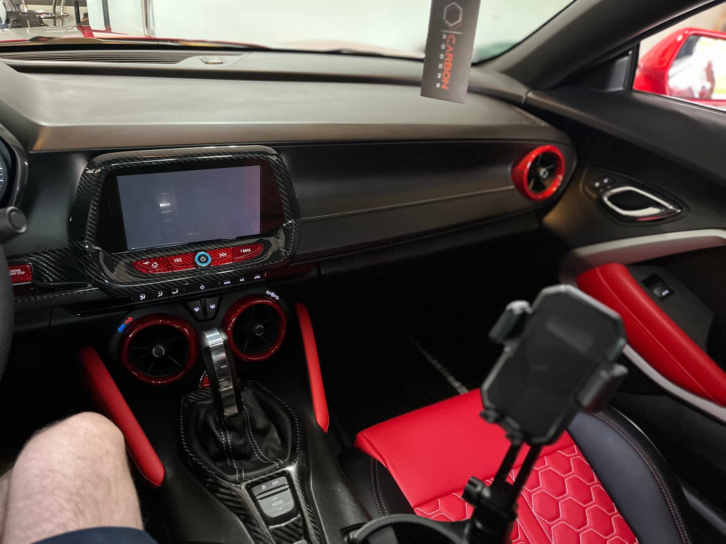 Customer photo review of 2016-2024 Camaro Carbon Fiber Center Console AC Vent Covers