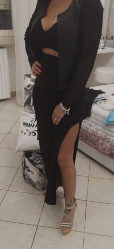 Customer photo review of Completo Treccia Top e gonna - nero