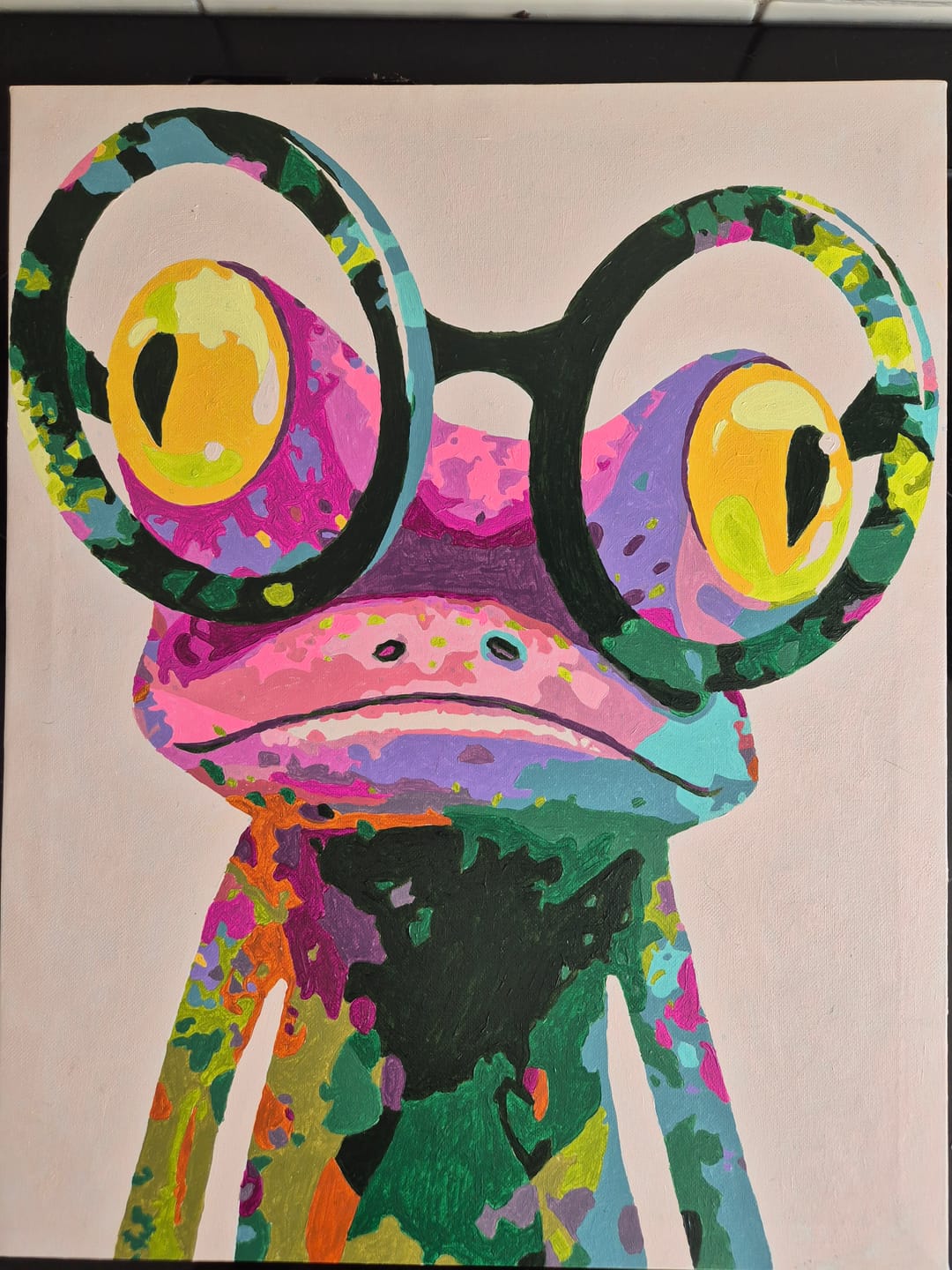 Customer photo review of Happy Frog | Paint by Numbers