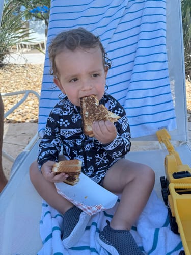Customer photo review of UPF50+ Swim Romper in Live Fast