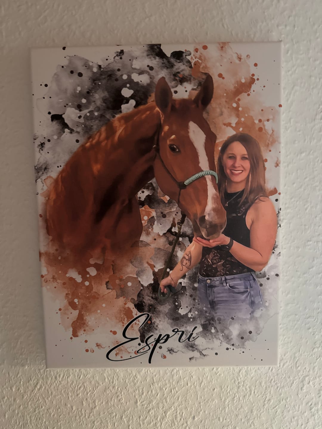 Customer photo review of Dein Pferd als Wasserfarben Portrait