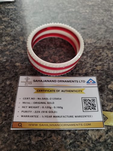 Customer photo review of Red – “Crimson Charm Women’s Bangle” (Pack of 1 Pair) (2 pis)