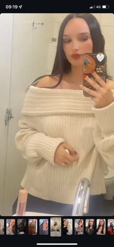 Customer photo review of SWEATER LINA CRUDO