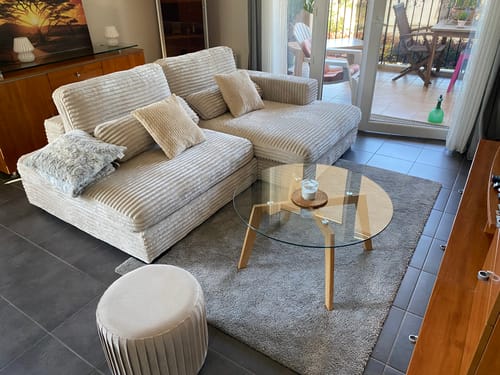 Customer photo review of Canapé d'angle convertible grande méridienne MONTPARNASSE