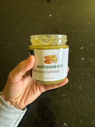 Customer photo review of Knafeh Pistachio Spread