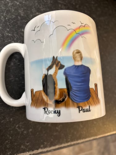 Customer photo review of Man & Dogs - Best Dog Dad Ever Personalised Mug