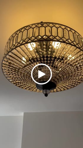 Customer video review of Carved Crystal Drum Semi Flush Mount