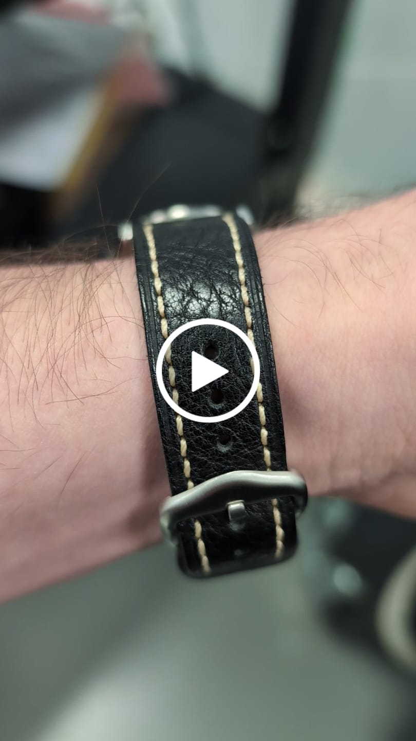 Customer video review of Buffalo Embossed Nappa Leather Watch Strap