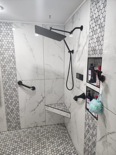 Customer photo review of Adjustable Shower Arm