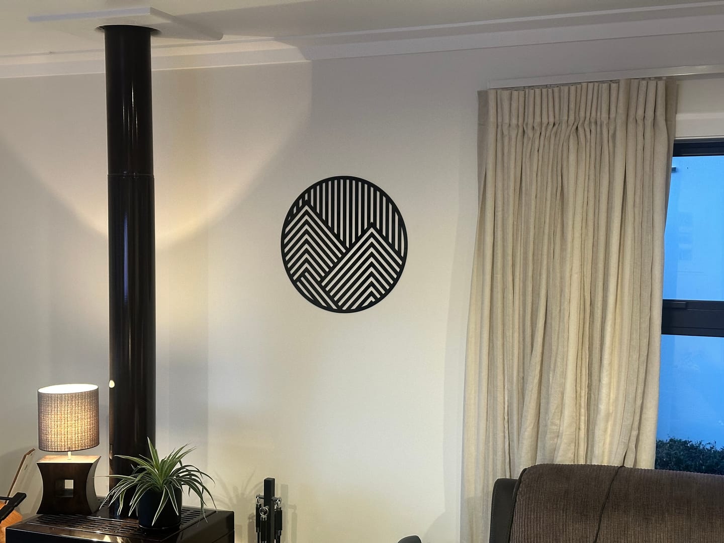Customer photo review of Geometric Circle Mountain Wall Art