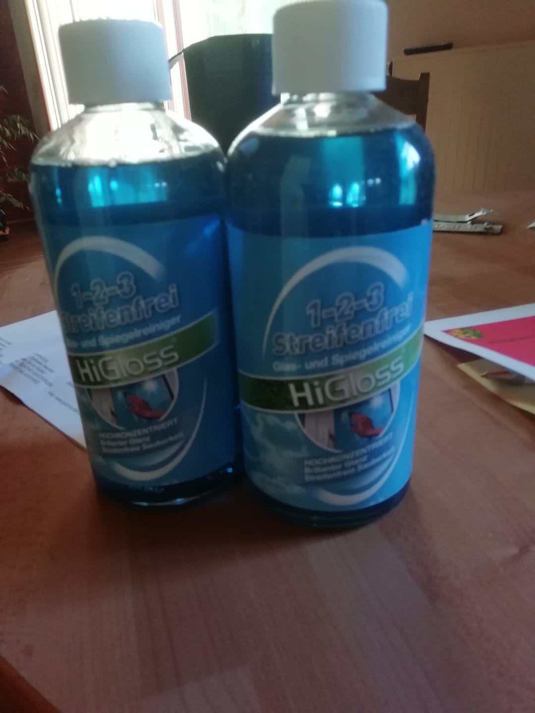 Customer photo review of HiGloss Glas- und Spiegelreiniger 1, 2, 3 ... Streifenfrei 500ml