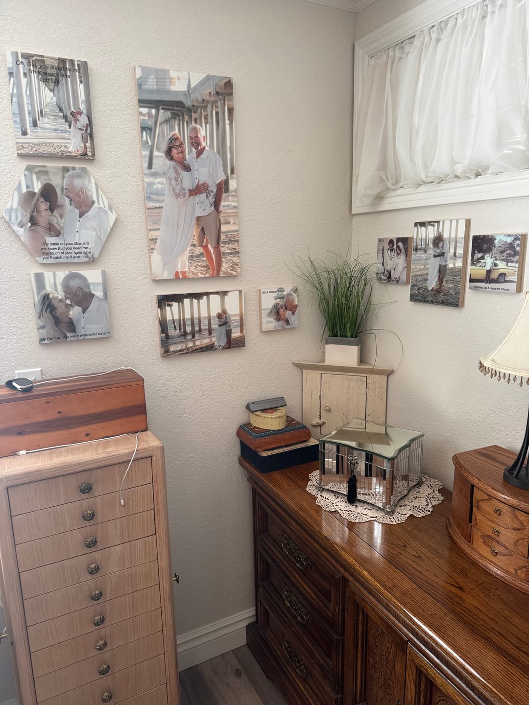 Customer photo review of Birch Bright White Rectangular Wood Print