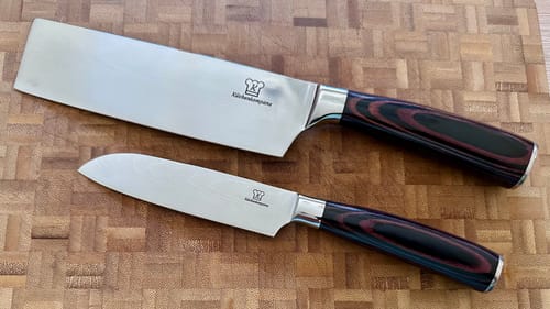 Customer photo review of Asiatisches Nakiri + Santokumesser (inkl. gratis Pflegeöl)