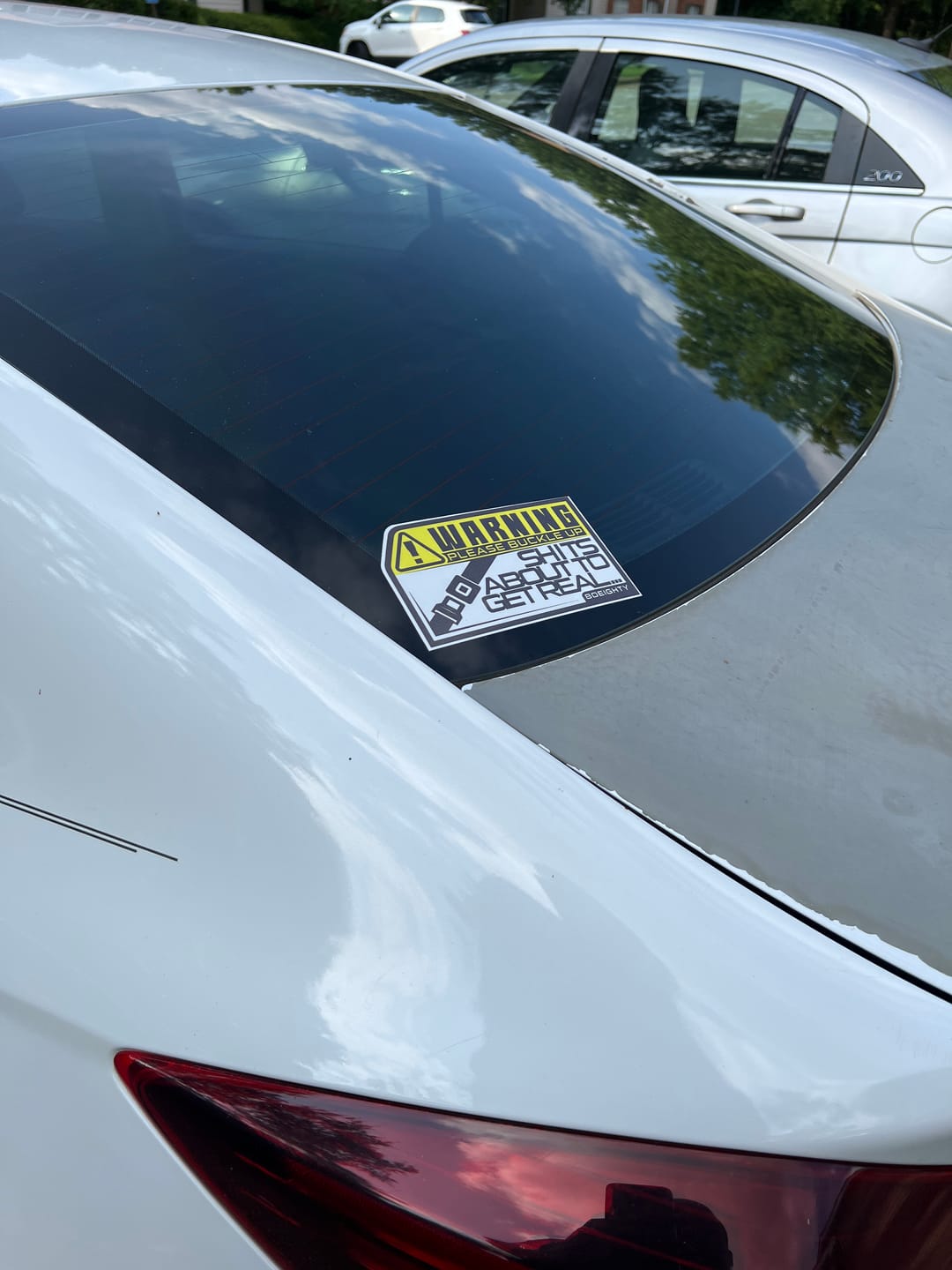 Customer photo review of 80Eighty® Please Buckle Up Sticker