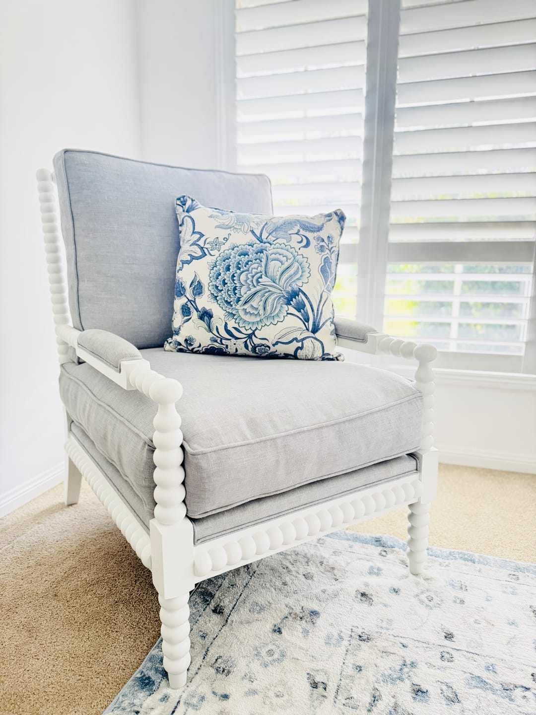 Customer photo review of Bobbin Linen And Oak Armchair